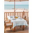 thumbnail image 2 of Outdoor Tablecloth with Umbrella Hole for Patio/Picnic/Party/Camping, Light Blue Starfish Coastal Waterproof Table Cloth Rectangle Table Cover Washable, Nautical Summer Ocean Modern (52"x 70"), 2 of 9