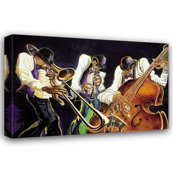 Steven Johnson 32x23 Gallery Wrapped Canvas Wall Art Titled - Jamming