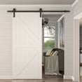 thumbnail image 1 of HomCom Modern 8' Interior Sliding Barn Door Kit, 1 of 2