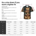 thumbnail image 5 of Bingfone Men's Short Sleeve Button Down Shirts Hawaiian Surreal Meditating Cat Printed Beach Shirt, 5 of 7