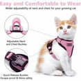 thumbnail image 3 of Pet Cat Cat leash Harness Escape Proof Soft Adjustable Vest Harnesses for Cats,Easy Control Breathable Reflective Strips Jacket (red,M), 3 of 7