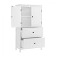 thumbnail image 6 of GDF Studio 23.6" Bathroom Storage Cabinet with 2 Doors, 2 Drawers, Adjustable Shelf, MDF Board, White, 6 of 7