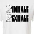 thumbnail image 3 of Peanuts - Snoopy Inhale Exhale - Juniors Cropped Cotton Blend T-Shirt, 3 of 6