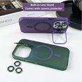 thumbnail image 2 of for iPhone 15 Pro Max Case  Compatible with MagSafe Upgraded Lens Stand with Camera Protector Iridescent Translucent iPhone 15 ProMax Case,Blue, 2 of 7