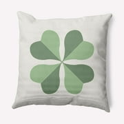 Simply Daisy 16 in x 16 in Modern and Contemporary Green Floral Polyester Throw Pillow