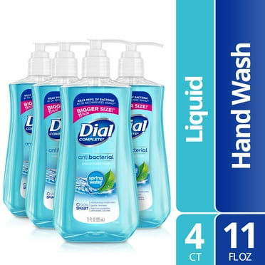 Dial Antibacterial Liquid Hand Soap, Spring Water, 11 fl oz (Pack of 4)