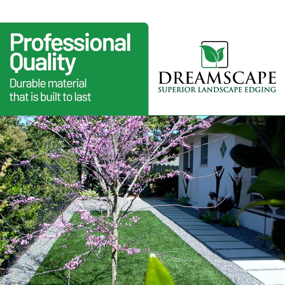 Dreamscape YardEdge Landscape Edging, Bronze Duraflex Aluminum, 8 Pack 6ft Garden Border Strips, 48ft Total