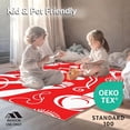 thumbnail image 4 of ODIKA 2'x3' Machine Washable Non-Slip Area Rug, Nostalgic Sports Equipment Vintage Athletic Gear High Traffic Rug with Pad, Red, 672906, 4 of 8