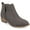 Grey, variant on Womens Rimi Pull On Stacked Heel Booties, Widths Available