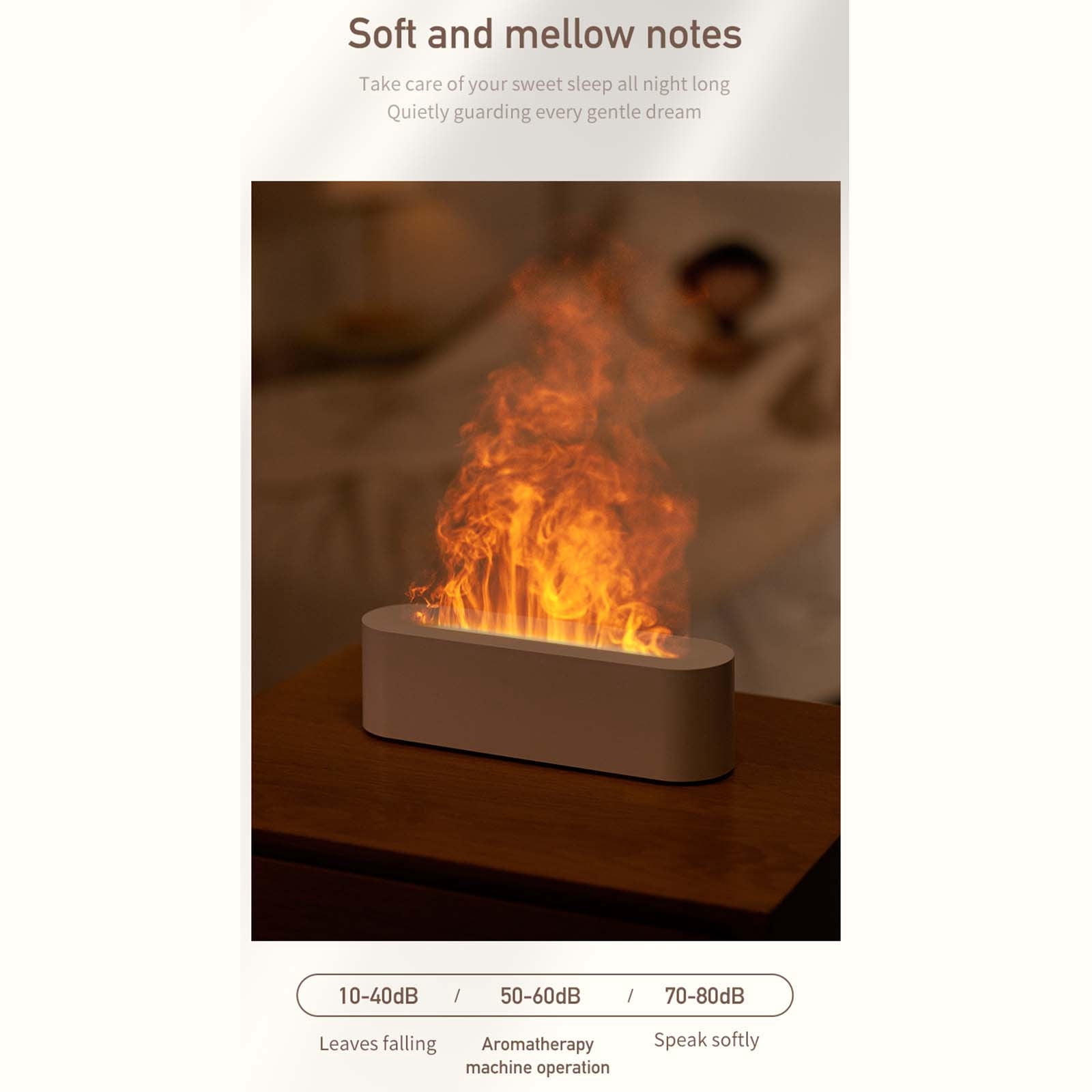 Humidifier Large Room,Desktop Colorful Simulated Flame Aromatherapy Machine,USB Aromatherapy Machine,Atmosphere Light Humidifier,for Baby Nursery and Plant