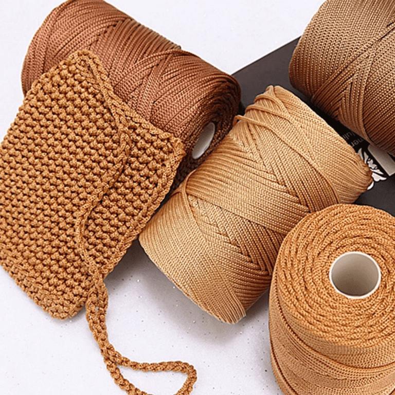 3mm Nylon Cord Braided Macrame Cord 200g, 219 Yards - 100% Nylon Cord -  Soft Cord for Macrame Projects - 3mm Crochet Bag Cord - Macrame Rope -  Crochet