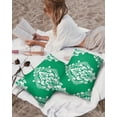 thumbnail image 3 of Pack of 2 Outdoor Pillow Covers, Green Classic Luxurious Old Brocade Pattern Waterproof Square Throw Pillowcase Cushion Decorative Pillow Covers for Couch Patio Tent, 20x12 in, 3 of 6