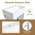 thumbnail image 5 of 20" Bathroom Vanity with Ceramic Sink, Freestanding Bathroom Vanity with  Drawer and Side Open Shelf,  Bathroom Cabinet for Small Bathrooms, White, 5 of 9