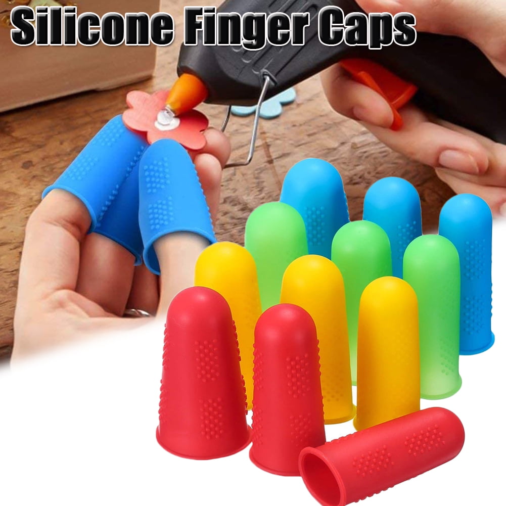 Visland 3/5/12PCS Silicone Finger Cap Covers, Hot Glue Finger Gloves