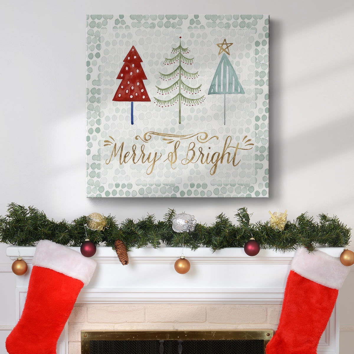 Christmas Tree Whimsy III- Gallery Wrapped Canvas