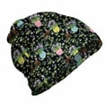 thumbnail image 1 of Easter Unisex Beanie, Iris Blossoms Rabbits Bunny, Hiking Outdoors, Multicolor, by Ambesonne, 1 of 1