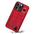 thumbnail image 1 of Luxury Leather Hand Strap Card Slot Case Compatible with iPhone 14 6.1 Inch with Card Slot Shockproof Kickstand Lanyard for iPhone 14, Yellow, 1 of 8