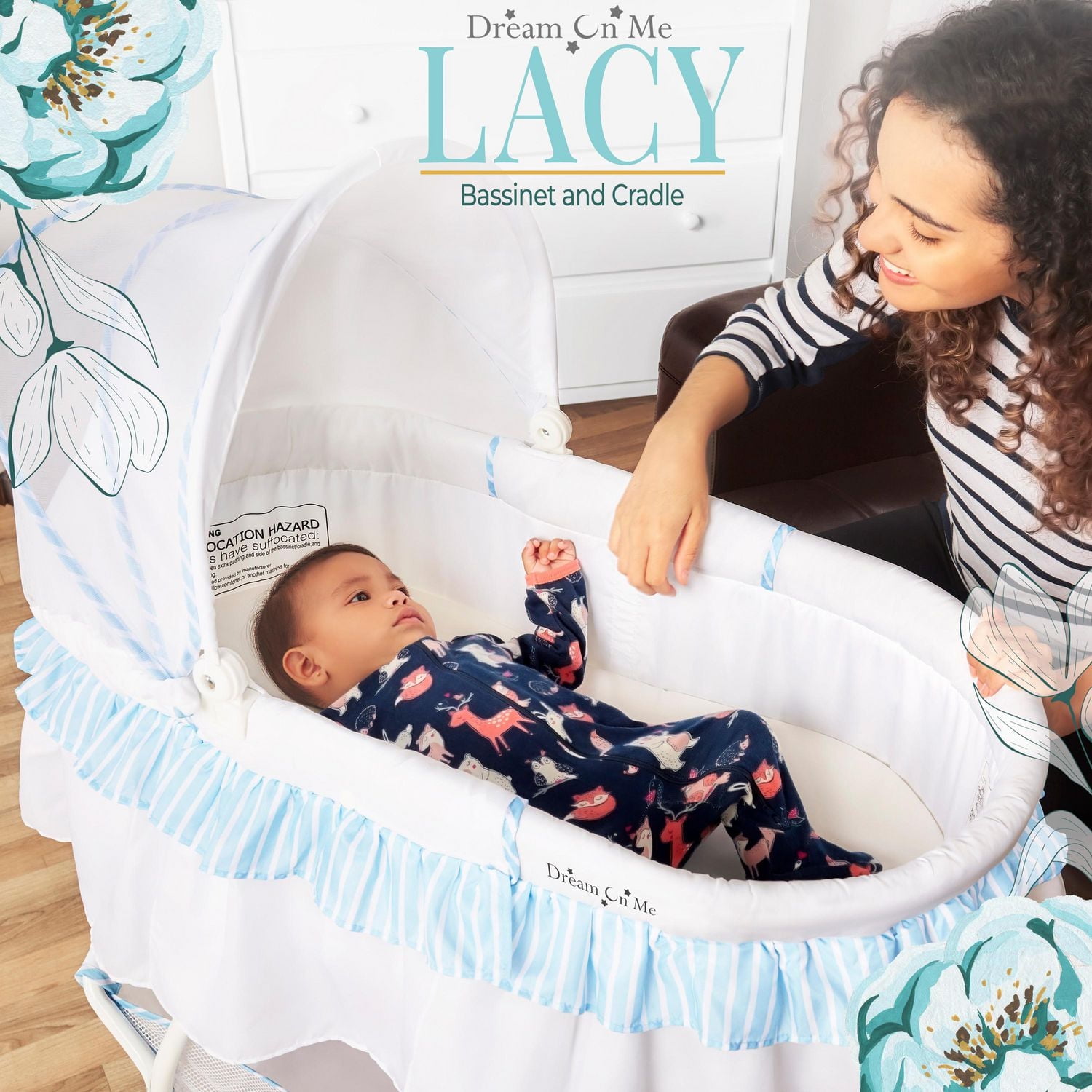 Dream On Me Lacy, Berceau et Berceau 2-en-1 portable, # 442