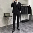 thumbnail image 4 of Trajes y blazers para hombre, pantalones de negocios casuales cruzados, tendencias de ceremonia, conjunto de 2 piezas, disfraces masculinos, moda, 4 of 5