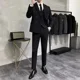 thumbnail image 4 of Trajes y blazers para hombre, pantalones de negocios casuales cruzados, tendencias de ceremonia, conjunto de 2 piezas, disfraces masculinos, moda, 4 of 5
