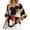 Red, variant on Fashion Tops for Women Trendy 2026, Women's Ruffle 3/4 Sleeve Floral Tunic Tops V Neck Double Layers Loose Fit Chiffon Flowy Blouses Shirt, Floral Print Tshirts