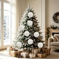 thumbnail image 5 of Large Shatterproof Christmas Ball Ornament Glitter Hanging Bauble Accent For Xmas Tree Fireplace Holiday Party Decor, 5 of 9