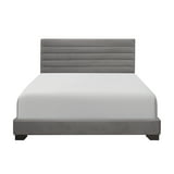 Edie Upholstered Queen Horizonal Tuft Platform Bed, Charcoal - Walmart.com