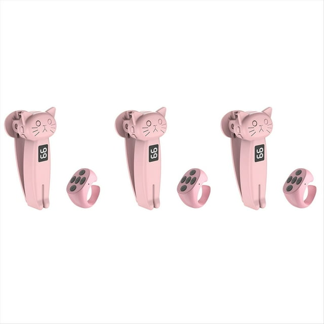 Juego de 3 Mandos A Distancia con Automático y Cambio de Página, Bluetooth 5.3, para Android, Lector Electrónico, Juegos, Color Rosa .