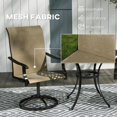 thumbnail image 6 of Topcobe Outdoor Dining Chairs, High-Back Swivel Seating Set for Garden, Patio, Lawn, Perfect for Backyard Relaxation, Brown, 6 of 10