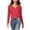 Red, variant on Fmbrln Women's V Neck Long Sleeve Shirts Casual Slim Fit Basic Solid Color Daily Wear Blouse Tops