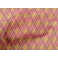 thumbnail image 4 of oneOone Cotton Cambric Medium Pink Fabric Argyle Check Dress Material Fabric Print Fabric By The Yard 56 Inches Wide, 4 of 4