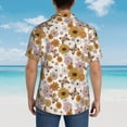 thumbnail image 6 of Xecao Sunflowers And Butterflies print Hawaiian shirt - a stylish short-sleeve button-down for men, perfect for casual beach and tropical outings., 6 of 9