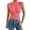 Watermelon Red, variant on Womens Criss Cross Hem Tie Front Crop Tops, Flattering Wrap Hem Short Blouse, Casual Basic Going Out T Shirts for High Waisted Jeans, Gray, L