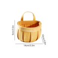 thumbnail image 3 of Round Hanging Wooden Storage Basket with Curved Handle Small Capacity Organizer for Spices Accessories Sundries Kitchen Bathroom and Office,Yellow, 3 of 5