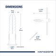 thumbnail image 3 of Anclajes de pared HangDone acanalados #8 - #10 de 2,54 cm con tornillos, paquete de 100, 3 of 6