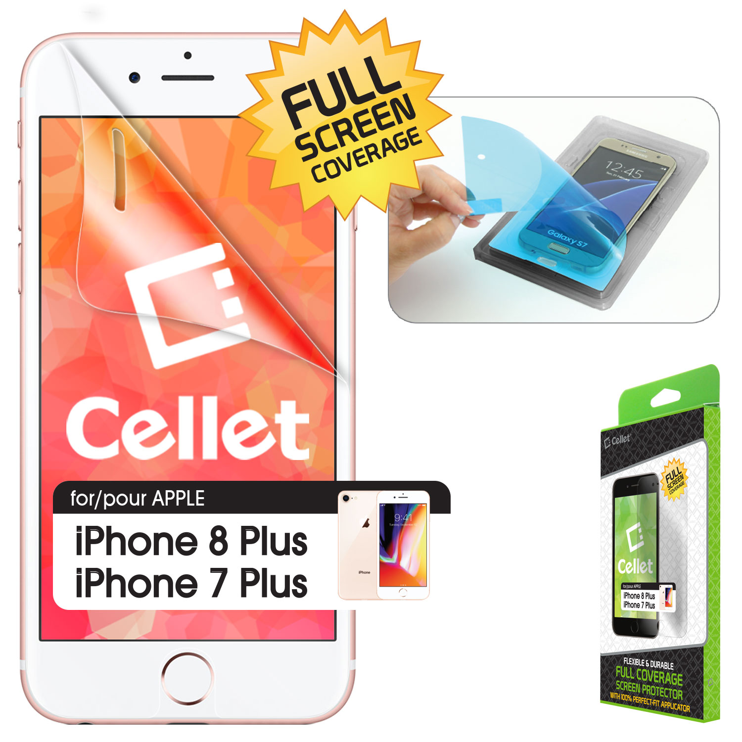 Applicator Full Coverage Screen Protector with Applicator for Apple