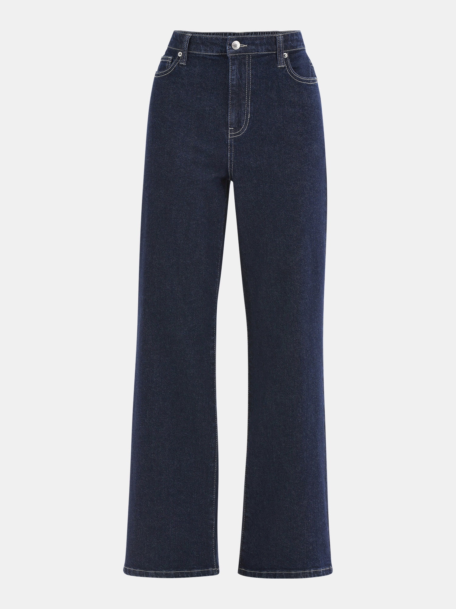 No Boundaries High Rise Baggy Wide Leg Jeans, 34" Inseam, Women's and Women's Plus Sizes XXS-4X