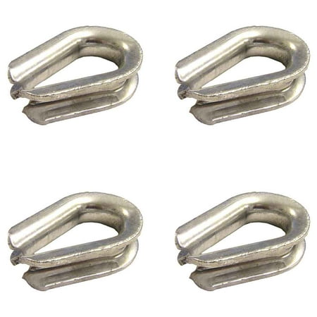 

3/4 Heavy Duty Galvanized Wire Rope Thimbles - 4 Pack