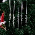 thumbnail image 7 of 12 Pieces Christmas Icicle Drop Ornaments Clear Icicles for Christmas Tree Decorations, 5.1 Inch, 7 of 7