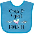 thumbnail image 3 of Inktastic Oma and Opa's Favorite- Heart Grandchild Boys or Girls Baby Bib, 3 of 4