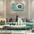 thumbnail image 2 of Rustic Canvas Wall Art Turquoise Dandelion Butterflies Art Prints Quotes Poster Country Style Wall Decor Framed Wood Farmhouse Home Decor Picture for Bedroom Bathroom 28"x40", 2 of 6