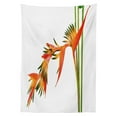 thumbnail image 3 of Ambesonne Floral Tablecloth Rectangular Table Cover, Exotic Flower Branch, 60"x84", Green Orange, 3 of 4