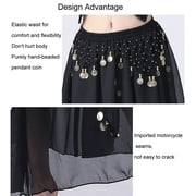 XChangeFun Elastic Waist Belly Dance Skirt with Coins (Women's)