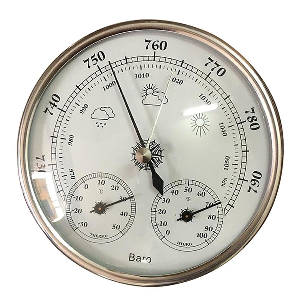 Thermometer, , Hygrometer,3 In Station For Office, Library, Upscale Restaurant Or Scientific