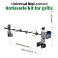 thumbnail image 3 of 5078 Rotisserie Kit Universal Replacement Quick Install Spit Grill DC 5V AAA battery Motor Chicken Fork, 3 of 8