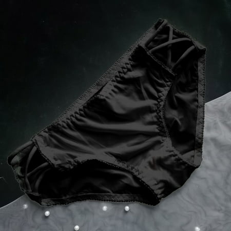 

Aayomet Women Panties Cotton Bikini Women Panties Pink Lace Transparent Hollow Out Underwear Comfort Seamless Low Waist Briefs Lingerie Lenceria Black One Size