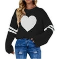 thumbnail image 2 of Babysbule Plus Size Womens Sweaters Women's Loose Round Neck Pullover Long Sleeve Sweater Women's Fashion, 2 of 6