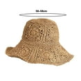 thumbnail image 5 of Women's Foldable Straw Sun Hat Wide Brim UPF 50+ Crochet Summer Beach Hat, 5 of 6