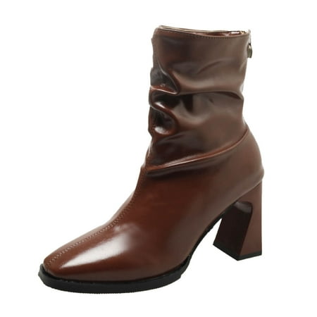

Women S Ankle Boots Autumn Winter British Fashion Platform Chunky Outdoor Warm Shoes