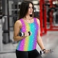 thumbnail image 6 of Bixox Women's Rainbow Scales2 Printed Sleeveless Fitness Workout Running Quick-Dry Tank Top, 6 of 7